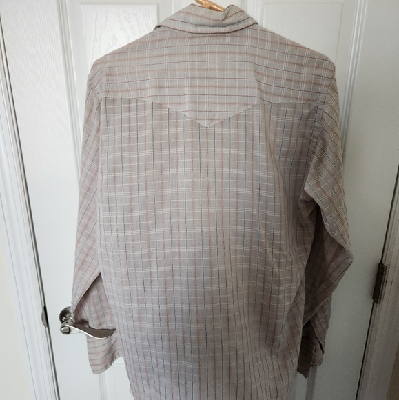 Vintage Wrangler VTG Long Tails Pearl Snap Button Up Shirt L Western unisex - Picture 5 of 9